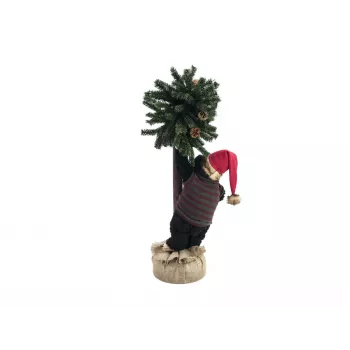 EUROPALMS kerstbeer met kerstboom, 105 cm 83314804