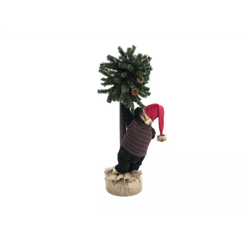 EUROPALMS kerstbeer met kerstboom, 105 cm 83314804
