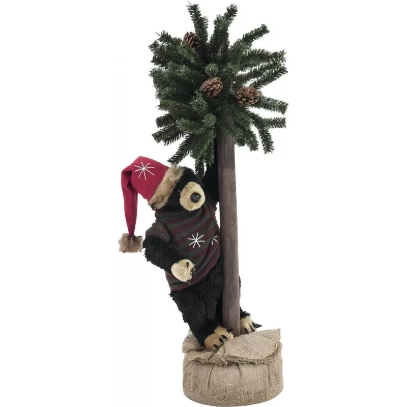 EUROPALMS kerstbeer met kerstboom, 105 cm 83314804