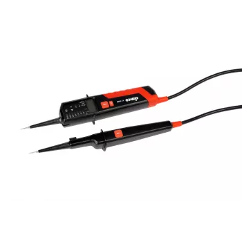 CIMCO 111438 tweepolige spanningstester CAT IV 600 V / CAT III 1000 V met LED/LCD-display, doorgangstest, fasevolgorde, weerstands- en frequentiemeting, IP64
