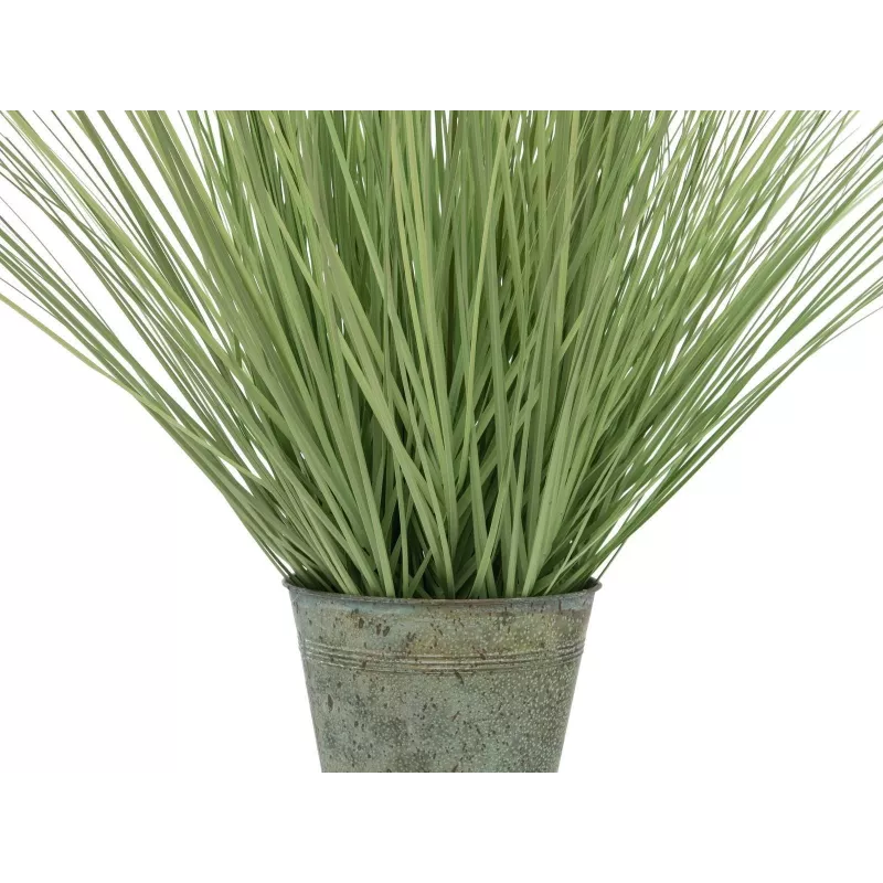 EUROPALMS bloeiend kunstmatig siergras, 70cm, witte bloemen, zwarte pot 82600147