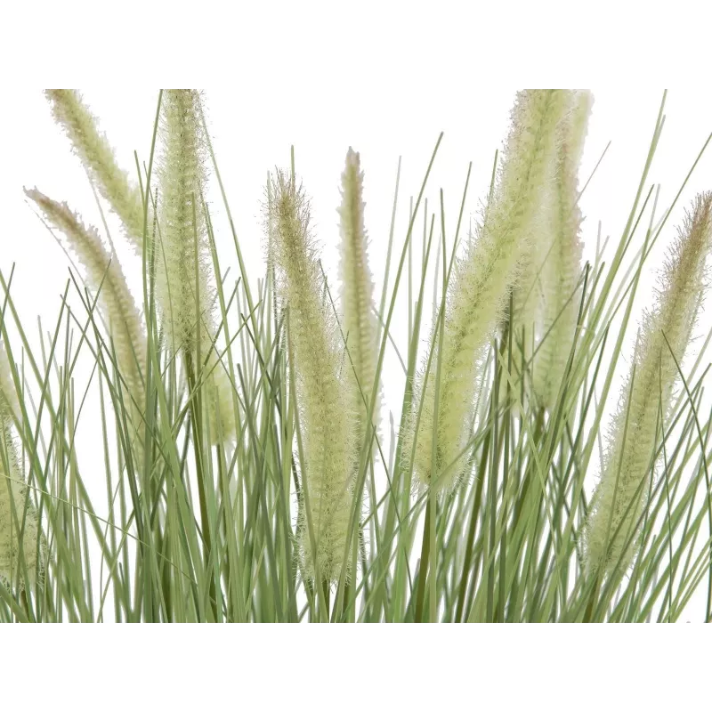 EUROPALMS bloeiend kunstmatig siergras, 70cm, witte bloemen, zwarte pot 82600147