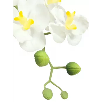 EUROPALMS kunstmatige orchideeënarrangement 1, in pot, wit-roze, 60 cm 82530346