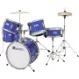 Dimavery JDS-305 kinderdrumstel blauw met bekkens en bassdrumpedaal