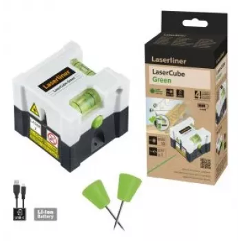 Laserliner LaserCube groene lijnlaser, bereik 10 m 081.109E