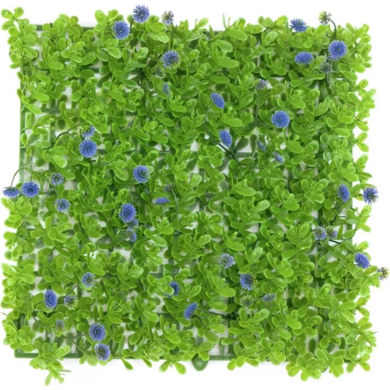 EUROPALMS Kunstmatige buxusmat, groen-paars, 25x25cm 82600088