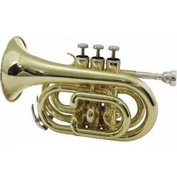 DIMAVERY TP-300 Bb Zak-trompet, goudlak 26503720