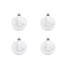 EUROPALMS Decoratieballen-set 10 cm, wit, 4 stuks 83501264
