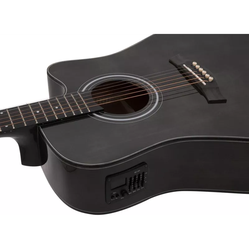 Dimavery STW-90 dreadnought akoestische gitaar, vintage black 26245082
