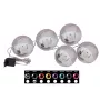 EUROPALMS LED sneeuwbal 8 cm, zwart, 5 stuks (83501236)