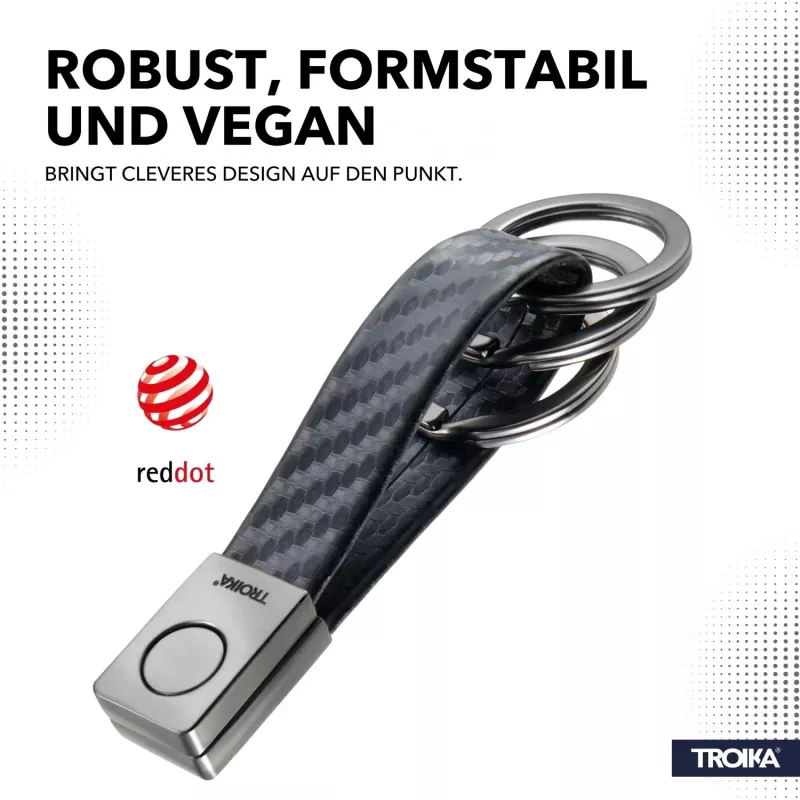 TROIKA TWISTER CARBON sleutelhanger (KRG649/CB)