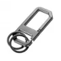 TROIKA ALVAR NERO sleutelhanger met karabijnhaak, gunmetal/zwart (KR26-05/GM)