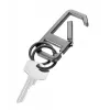 TROIKA ALVAR NERO sleutelhanger met karabijnhaak, gunmetal/zwart (KR26-05/GM)