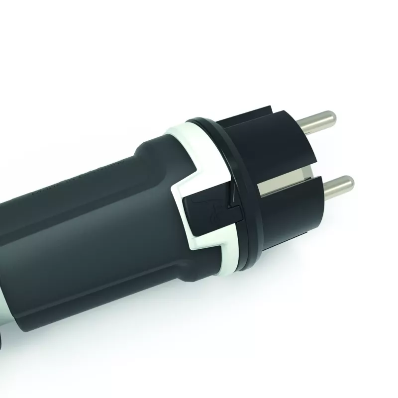 BALS 7371-1 Schuko-stekker 16A 3p 250V IP54 zwart rubber