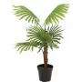 EUROPALMS waaierpalm kunstplant, 88cm, groen, zwarte pot 82509301
