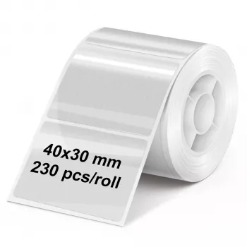 Olympia transparante etikettenrol 40 mm x 30 mm, 230 etiketten (6322)