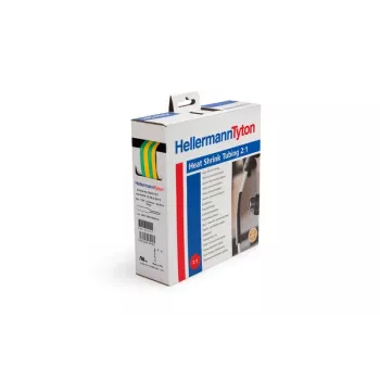 HellermannTyton HIS-PACK-4,8/2,4-GNY warmtekrimpkous, groen/geel, 4,8 mm naar 2,4 mm, 1,2 m