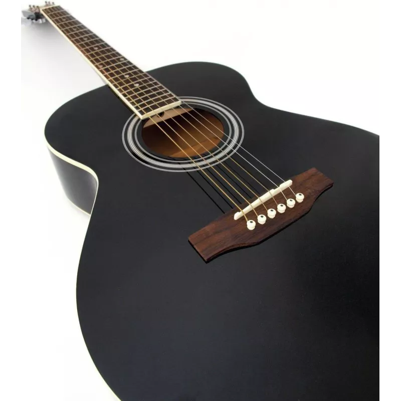 DIMAVERY AW-303 western gitaar zwart (26242004)