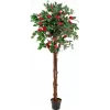 EUROPALMS camelliaboom rood met pot, kunstplant, 180cm 82507226