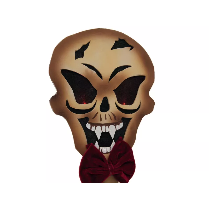 EUROPALMS Halloween grondpen schedel, wit/zwart, 40 cm 83314628