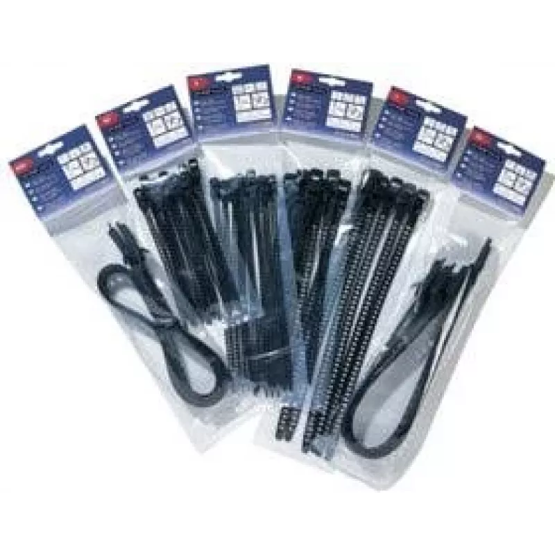 HellermannTyton SOFTFIX herbruikbare kabelbinder 180mm x 7mm zwart 16 stuks (115-07190)