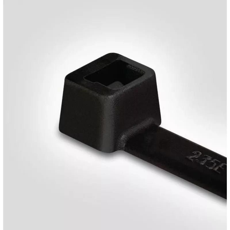 HellermannTyton T18L-HS-BK-C1 kabelbinder, polyamide 6.6, zwart, 100 mm x 2,5 mm, 100 stuks
