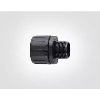 HellermannTyton HG25-S-M25 PA66 BK 10 rechte aansluiting, M25 schroefdraad, 25 mm kanaal, zwart