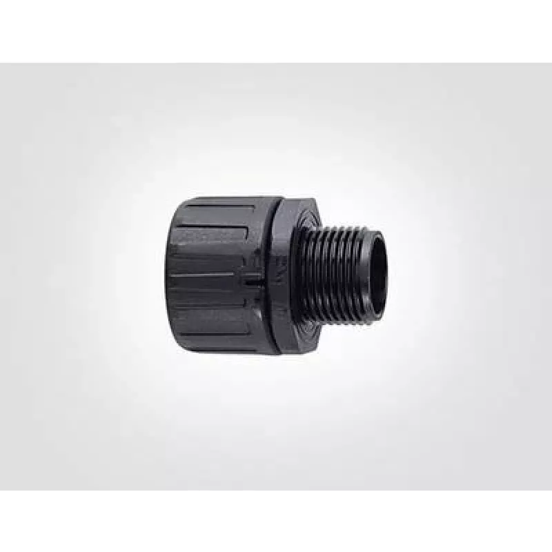 HellermannTyton HG25-S-M25 PA66 BK 10 rechte aansluiting, M25 schroefdraad, 25 mm kanaal, zwart