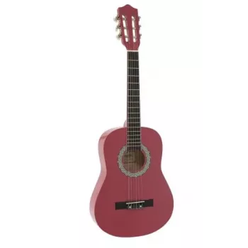 Dimavery AC-303 concertgitaar 1/2 roze met gigbag