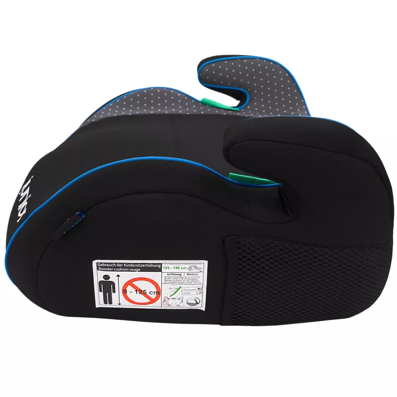 Petex Max 301 zittingverhoger zonder rugleuning grijs/zwart ECE R129 i-Size 125-150 cm