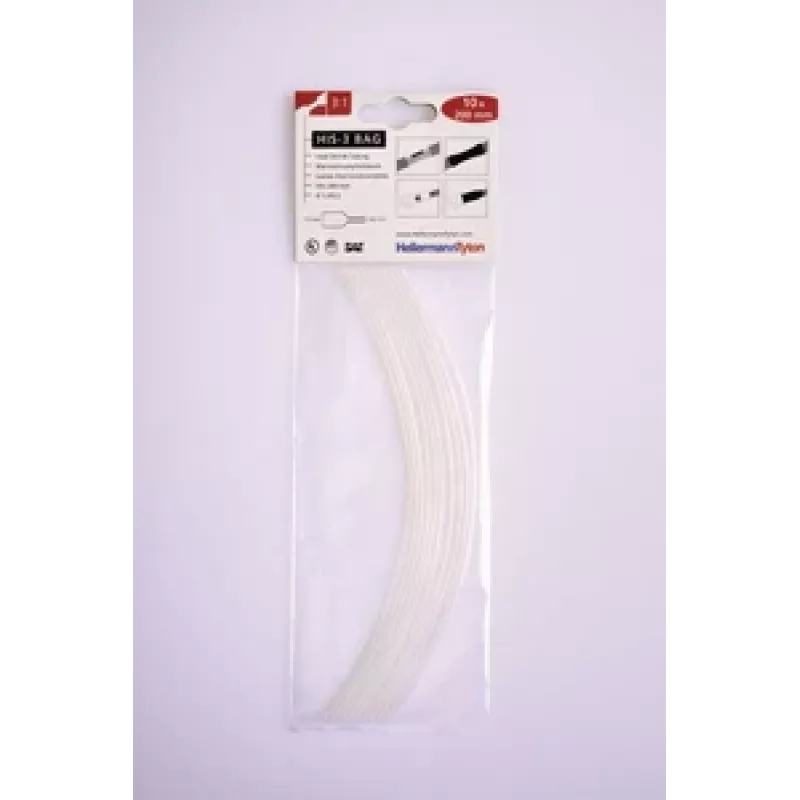 HellermannTyton HIS-3 warmtekrimpkous-set 3:1, 1,5 mm/0,5 mm, transparant, 10 stuks 308-30164