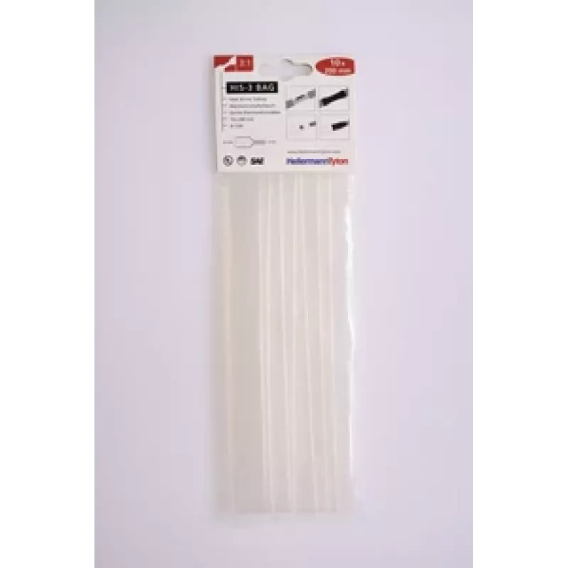 HellermannTyton HIS-3 warmtekrimpkous-set, 3:1, 12 mm / 4 mm, transparant, 10 stuks 308-31215