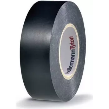HellermannTyton HTAPE-FLEX15-25x25-PVC-BK elektrisch isolatietape, PVC, zwart, 25 mm x 25 m, 0,15 mm dik 710-00137