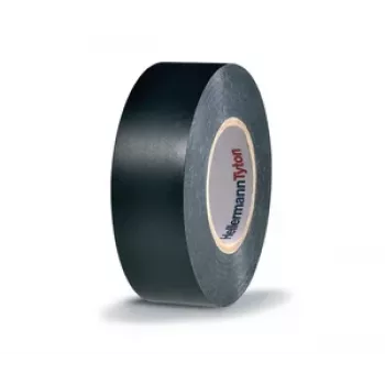 HellermannTyton HTAPE-FLEX1000+ zwart PVC elektrisch isolatietape, 19 mm x 20 m, 105 °C, RoHS 710-00602