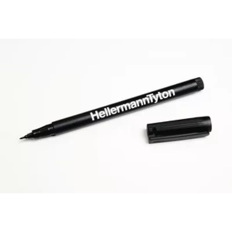 HellermannTyton 500-50820 permanentmarker zwart ronde punt 2 stuks