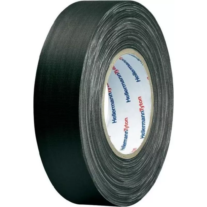 HellermannTyton HelaTape Tex weefband 19mm x 10m zwart katoen-polyester 712-00204