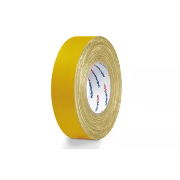 Hellermann Tyton HTAPE-TEX-19x50 geel textielband 19 mm x 50 m 712-00502