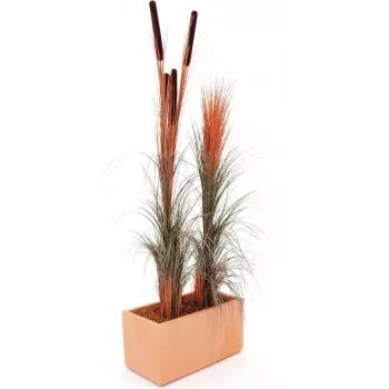 EUROPALMS kunstmatig rietgras, lichtbruin, 127 cm 82505852