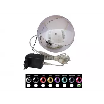 EUROPALMS LED sneeuwbal 15cm, roze 83501246