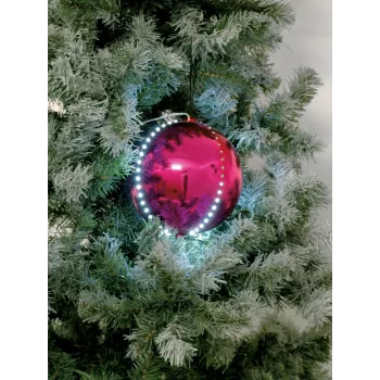 EUROPALMS LED sneeuwbal 15cm, roze 83501246
