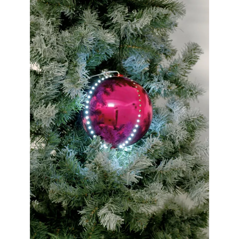 EUROPALMS LED sneeuwbal 15cm, roze 83501246