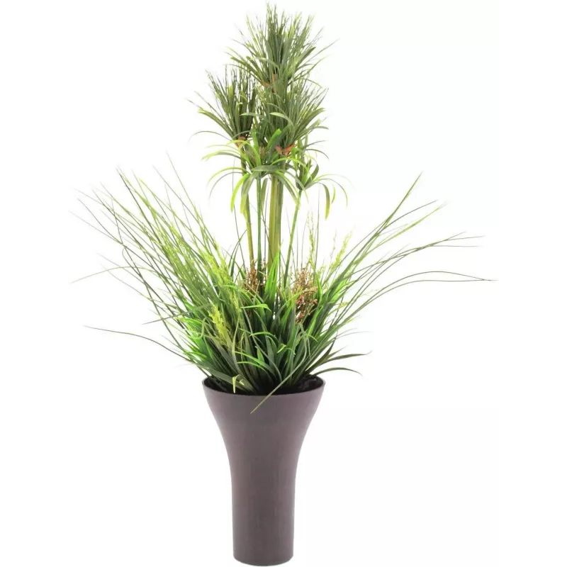 EUROPALMS kunstgras-arrangement, 90cm, groen, in zwarte pot 82600137