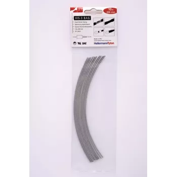 HELLERMANNTYTON warmtekrimpkous-set HIS-3 3:1, 70 stuks, verschillende maten, zwart/rood 308-30162