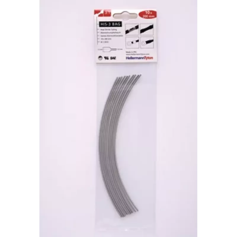 HELLERMANNTYTON warmtekrimpkous-set HIS-3 3:1, 70 stuks, verschillende maten, zwart/rood 308-30162