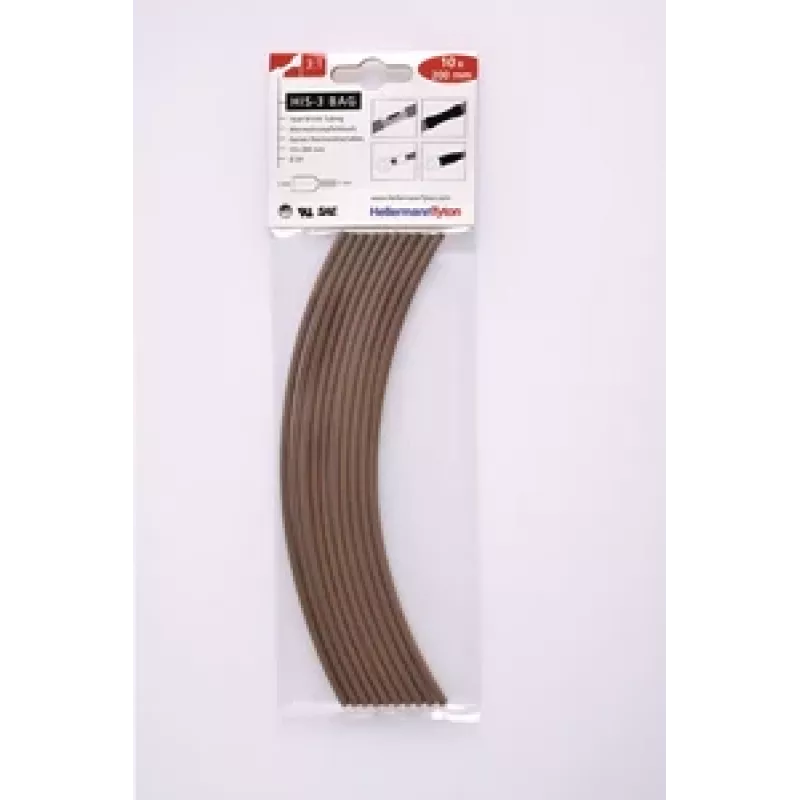 HellermannTyton 308-30314 krimpkous, bruin, 10 stuks