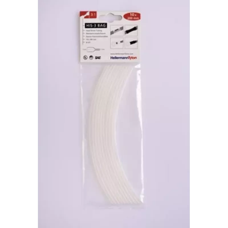 HellermannTyton HIS-3 krimpkous 3:1, 3 mm, zwart, 20 cm, 10 stuks (308-30315)