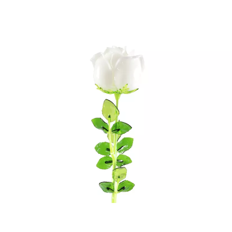 EUROPALMS Crystal Rose kunstbloem, wit, 81 cm, 12 stuks 82600208