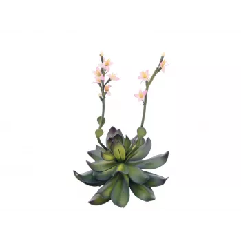 EUROPALMS Stone Rose (EVA) kunstplant, roze, 32 cm 82530572