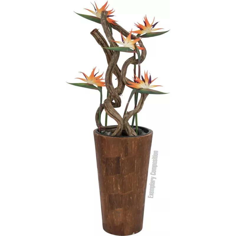 EUROPALMS Kunstmatige paradijsvogelbloem, oranje, 95 cm 82530559