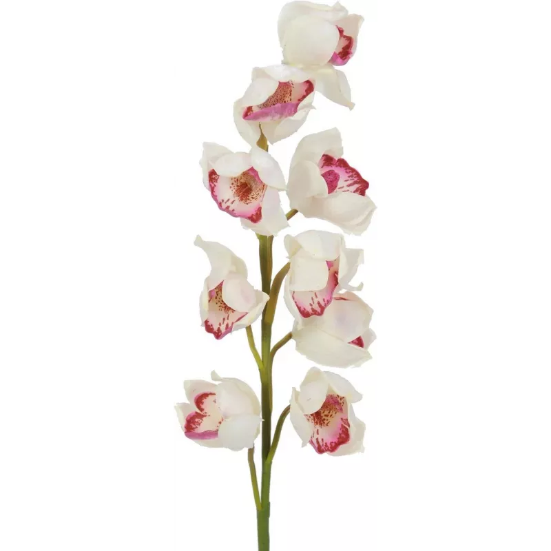 EUROPALMS Cymbidium-tak, kunstmatig, wit-roze, 90 cm 82530312